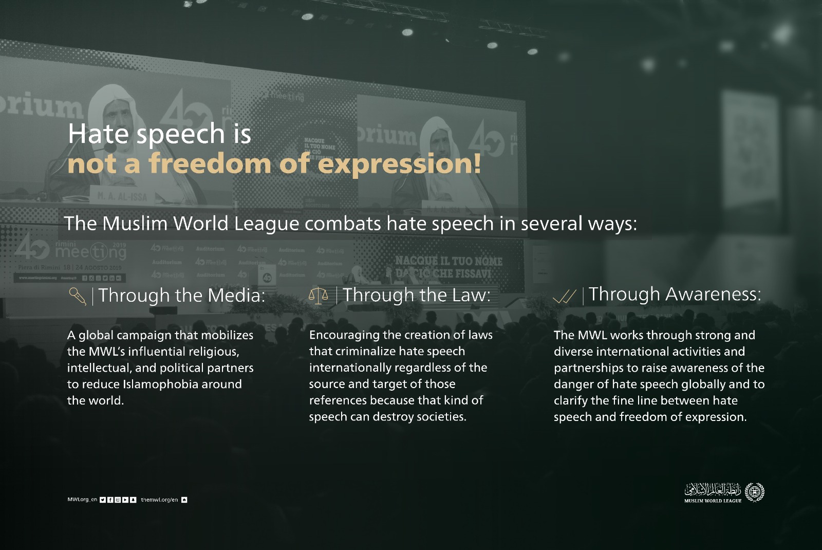 Hate Speech Is Not Freedom Of Expression Muslim World League